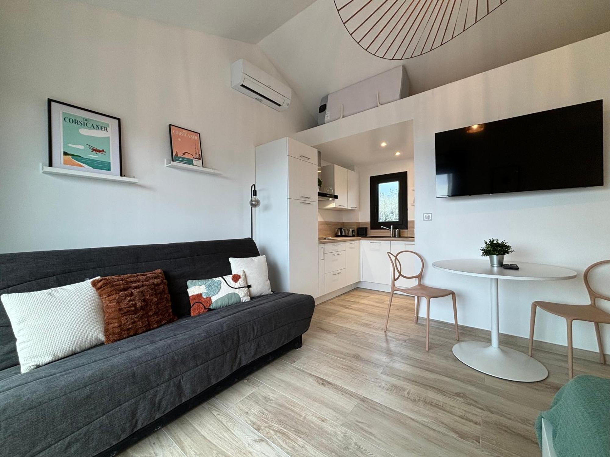 Studio Vue Mer A Porticcio Piscine Et Parking Zewnętrze zdjęcie