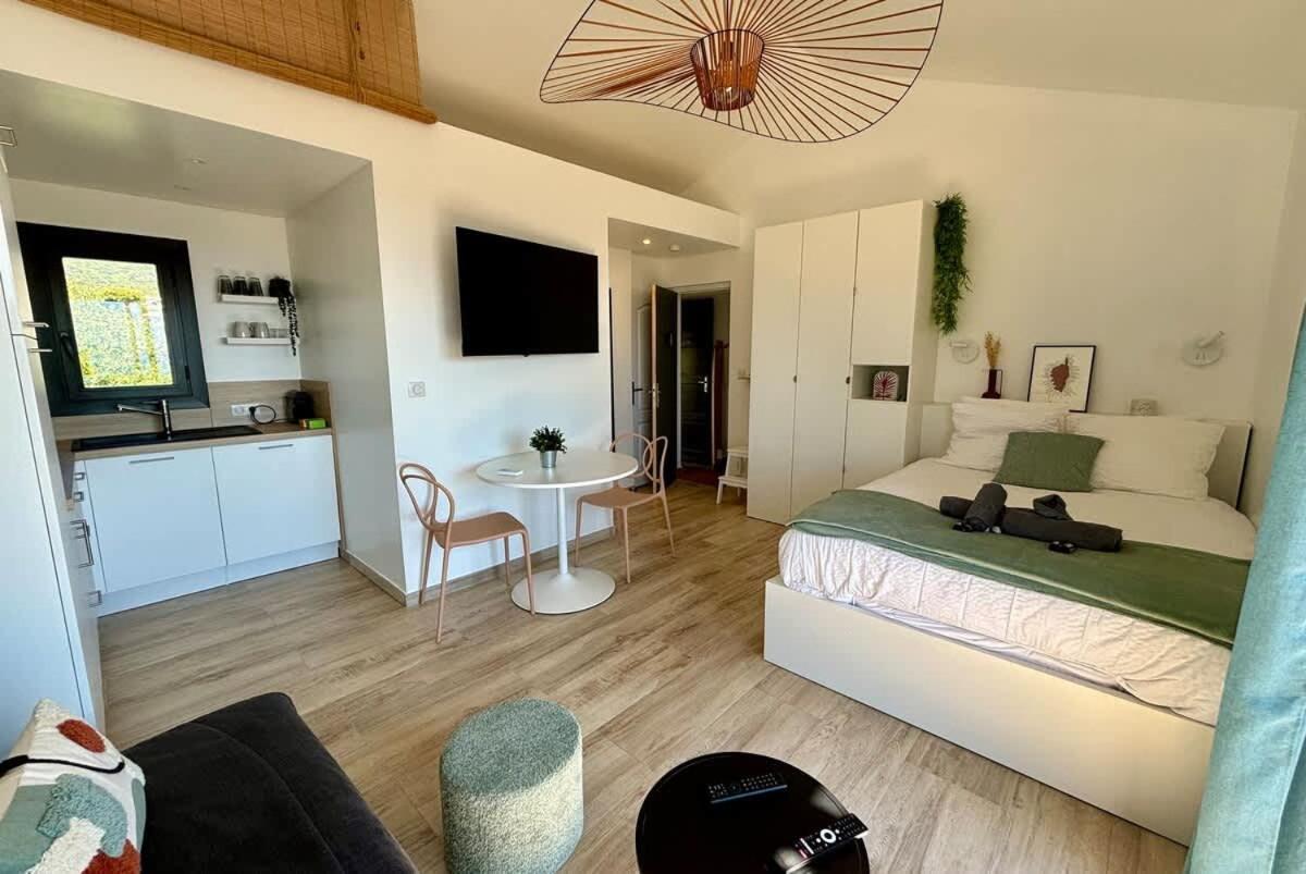Studio Vue Mer A Porticcio Piscine Et Parking Zewnętrze zdjęcie