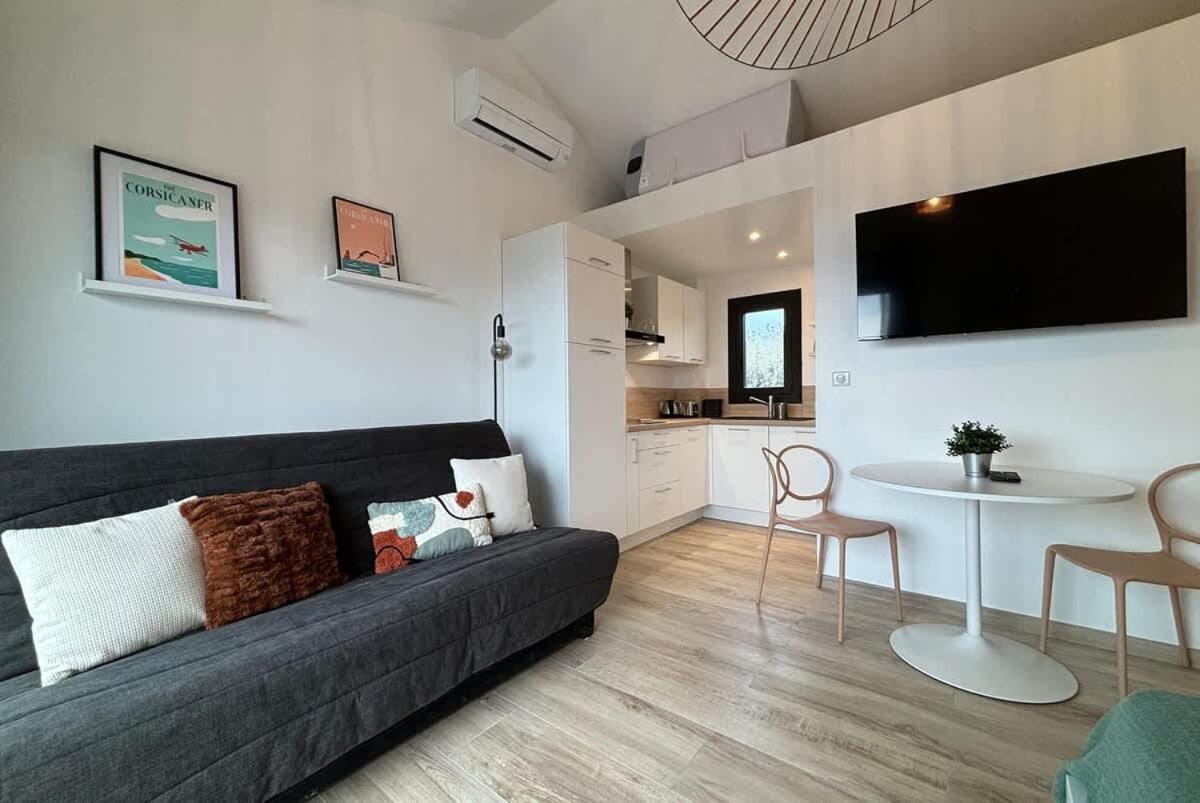 Studio Vue Mer A Porticcio Piscine Et Parking Zewnętrze zdjęcie